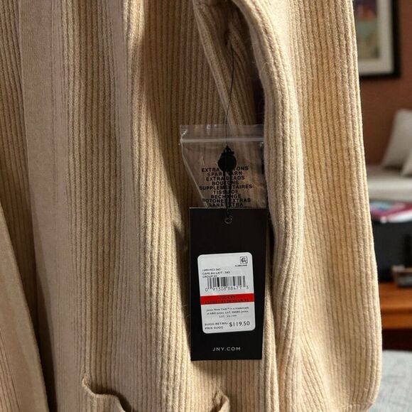 Jones New York Petite Ribbed Open Front Cardigan Duster Sweater L - Picture 6 of 6